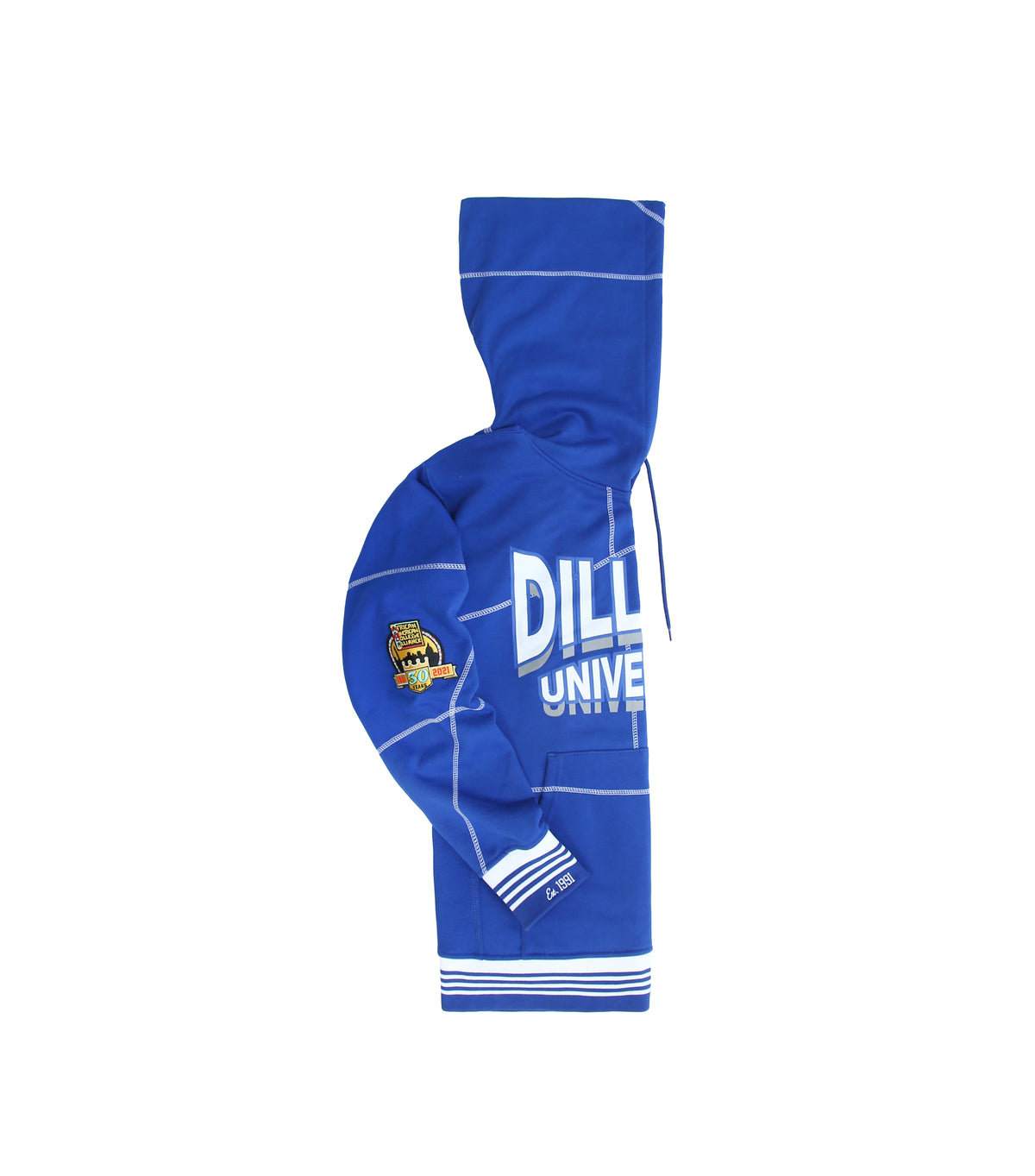 Dillard University 93 Frankenstein Hoodie Royal Blue/White Frankenstein Hoodie alternate product image