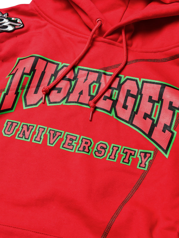 FTP Tuskegee University 92 Frankenstein Stitched Hoodie Red / Kelly Green Frankenstein Hoodie alternate product image