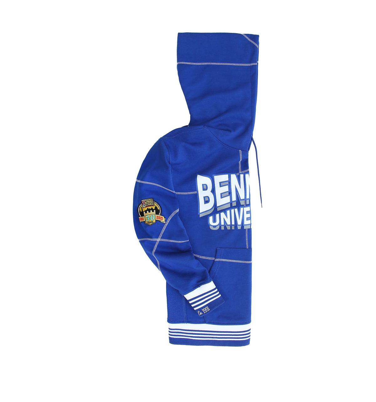 Bennett University 93 Frankenstein Hoodie Royal Blue/White Bennett College Frankenstein Hoodie alternate product image