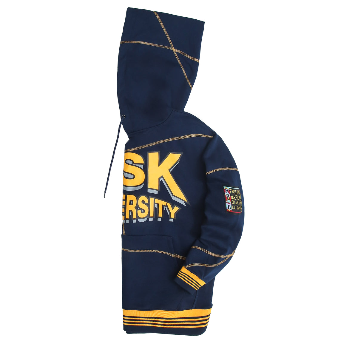 FISK 93 Frankenstein Hoodie Navy/Gold Fisk University Frankenstein Hoodie detail image