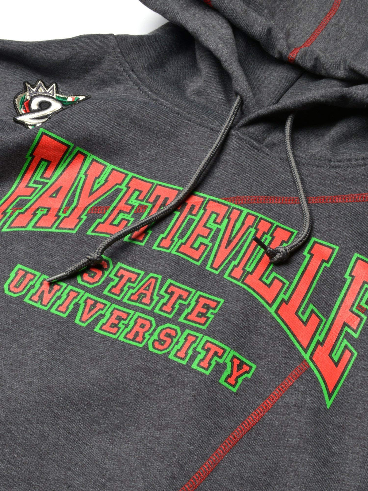 FTP Fayetteville State University Original 92 Frankenstein Stitched Hoodie Charcoal Grey / Red Frankenstein Hoodie detail image
