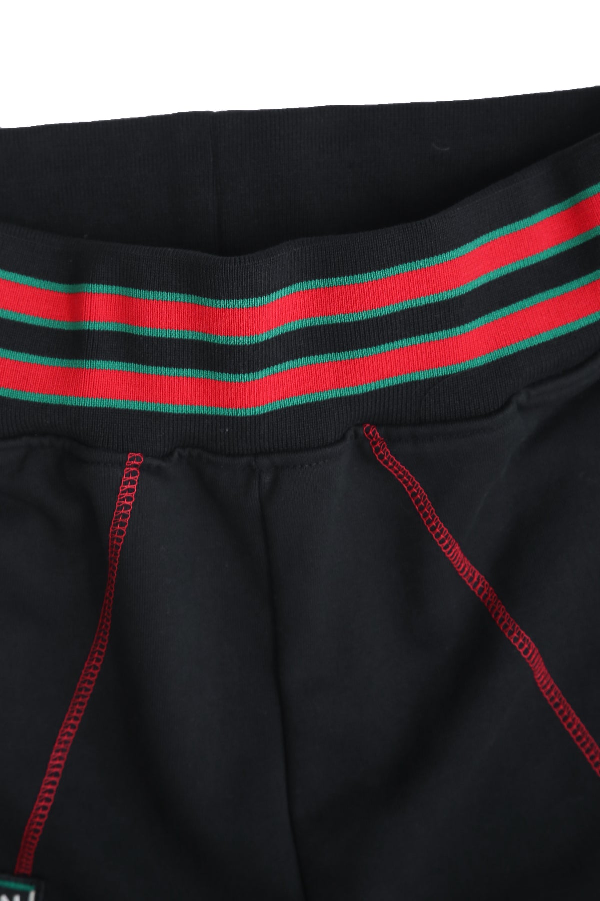 FTP Original 92 Frankenstein Stitched Sweatpants Black / Red Malcolm X College Frankenstein Sweatpants detail image