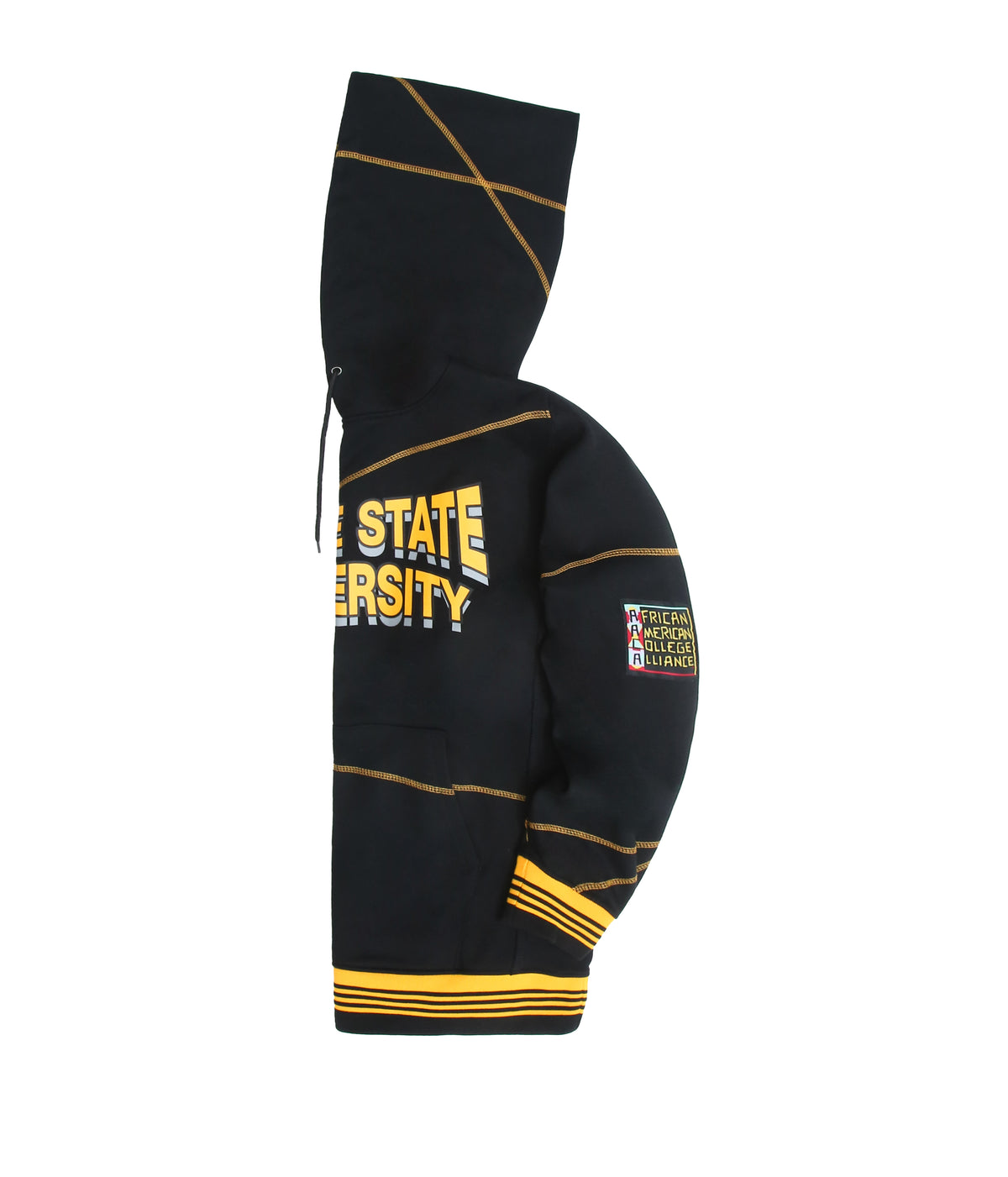 Bowie State University 93 Frankenstein Hoodie Black/Gold Frankenstein Hoodie detail image