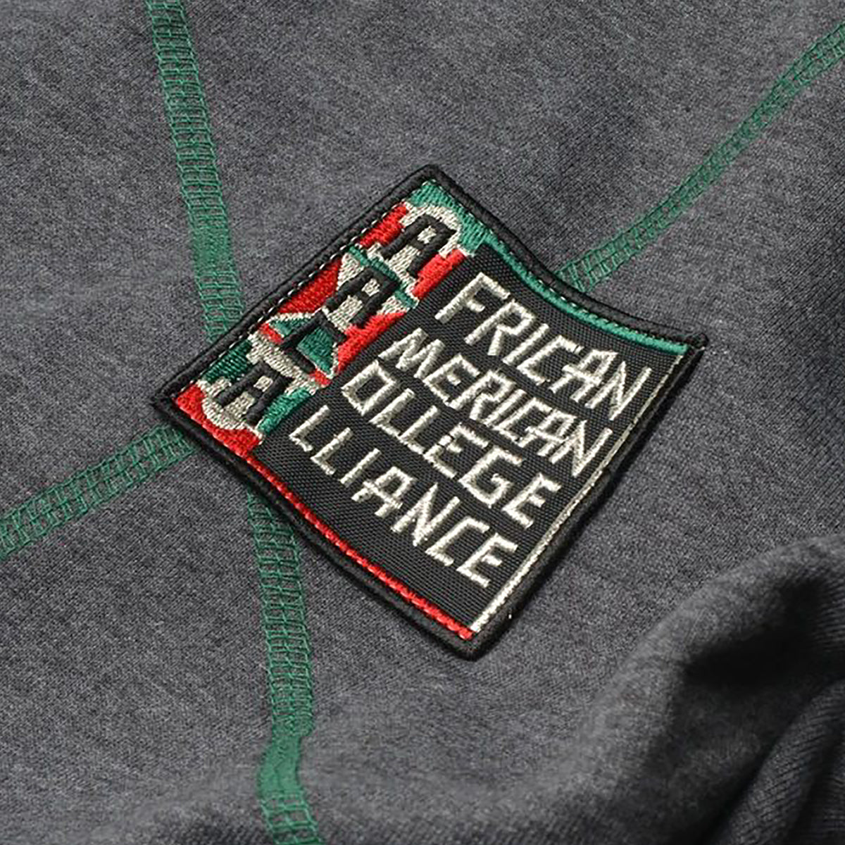 FTP Original 92 Frankenstein Stitched Sweatpants Charcoal Grey/Kelly Green Norfolk State University Frankenstein Sweatpants detail image