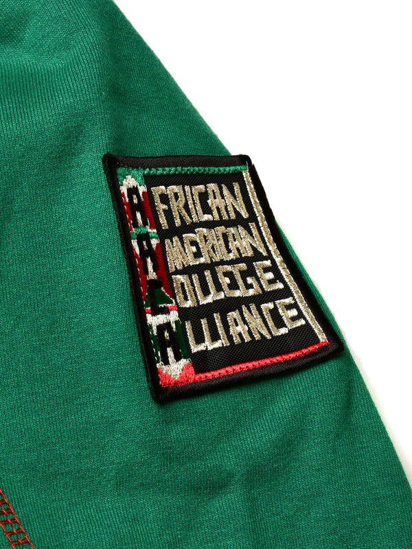 FTP Howard University 92 Frankenstein Stitched Hoodie Kelly Green / Red Frankenstein Hoodie detail image