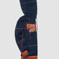 Morgan State 93 Frankenstein Hoodie Navy/Orange Morgan State University Frankenstein Hoodie detail image