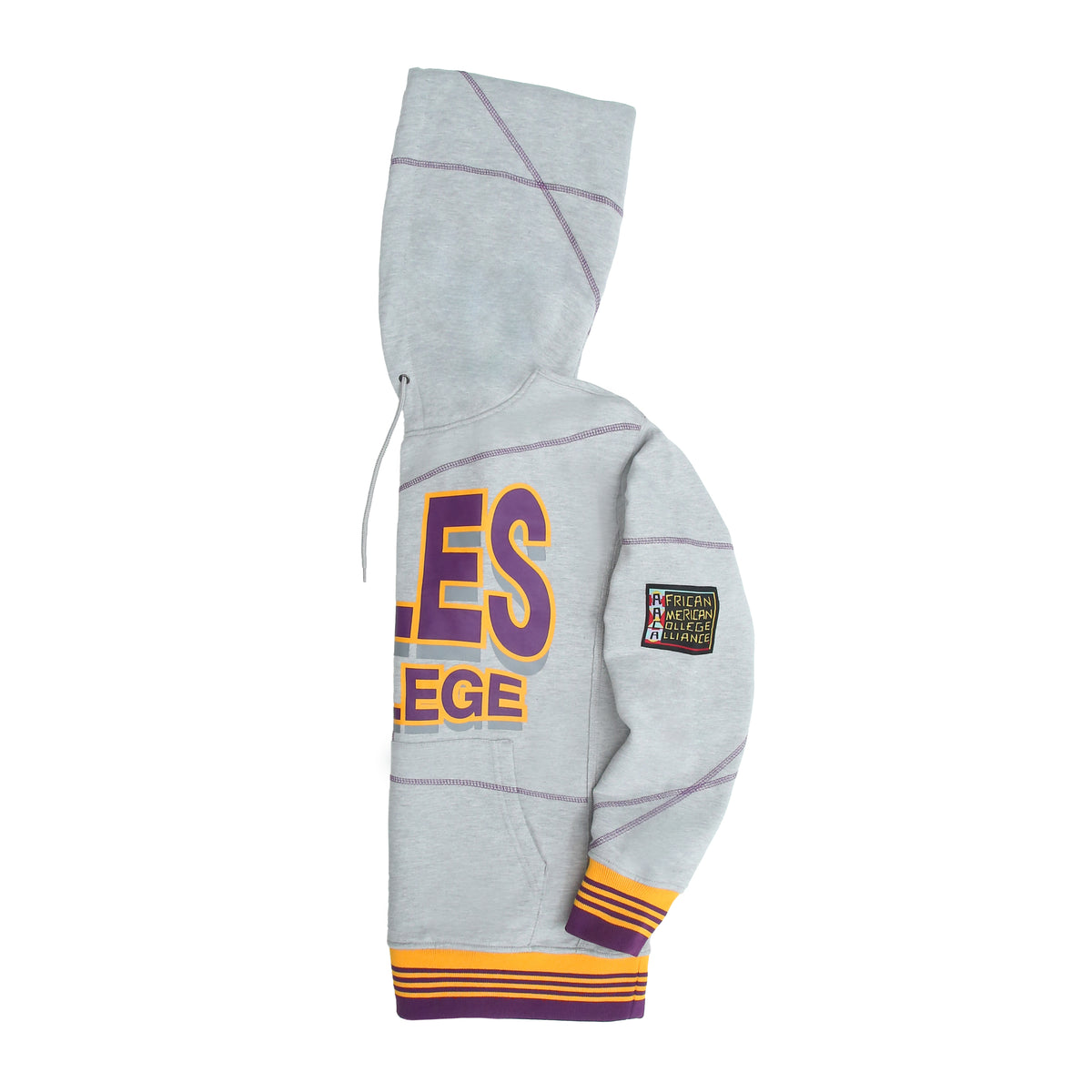 Miles University 93 Frankenstein Hoodie MDH.Grey / Purple / Gold Miles College Frankenstein Hoodie detail image