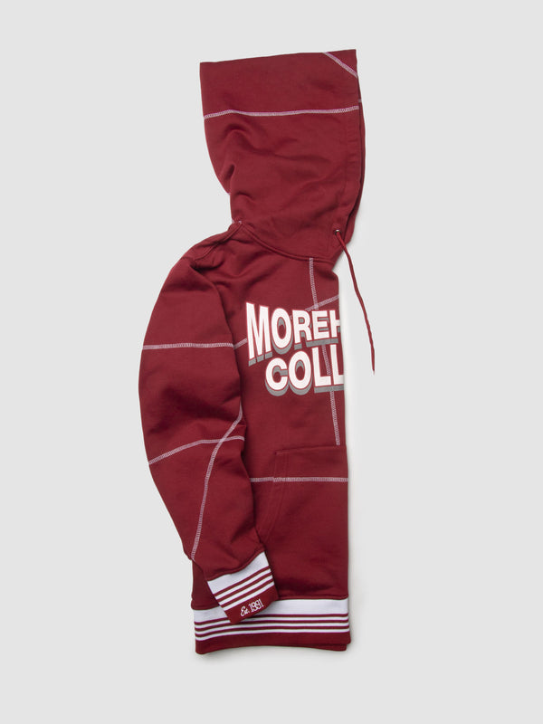 Morehouse College 93 Frankenstein Hoodie Maroon/White Frankenstein Hoodie detail image