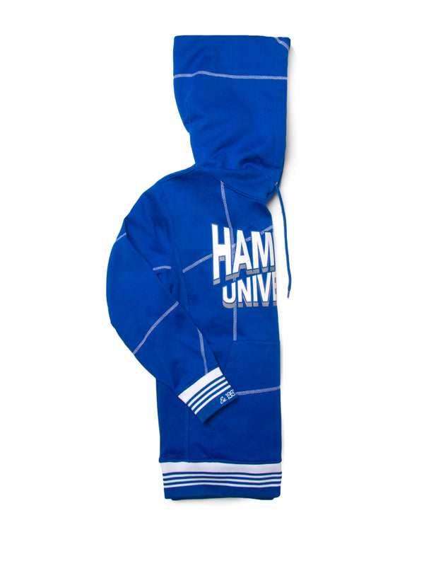 Hampton U. Fresh 93 Frankenstein Hoodie Royal/White Hampton University Frankenstein Hoodie detail image