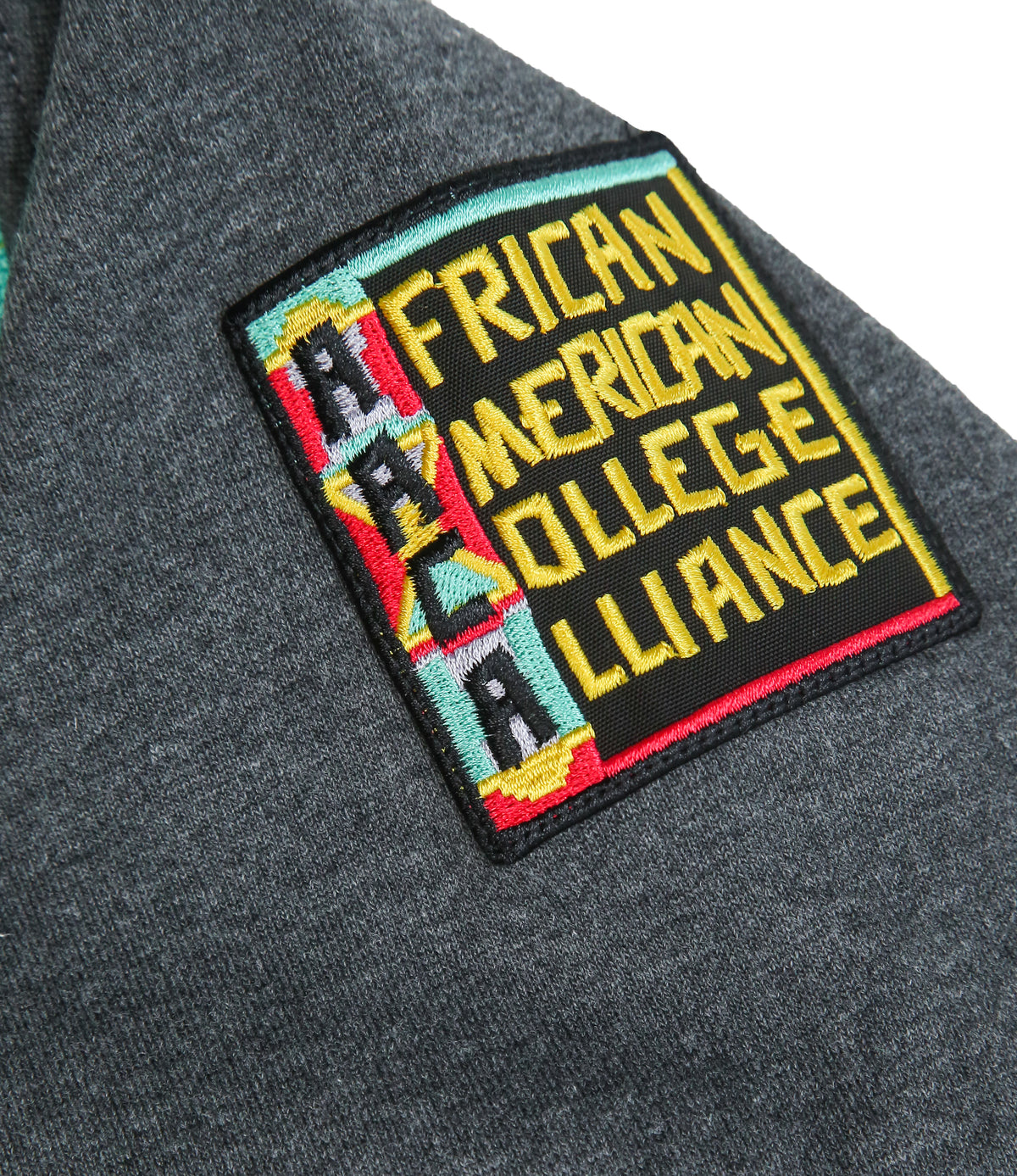 30th Anniversary AACA Frankenstein Stitched Hoodie Charcoal/Red Frankenstein Hoodie detail image