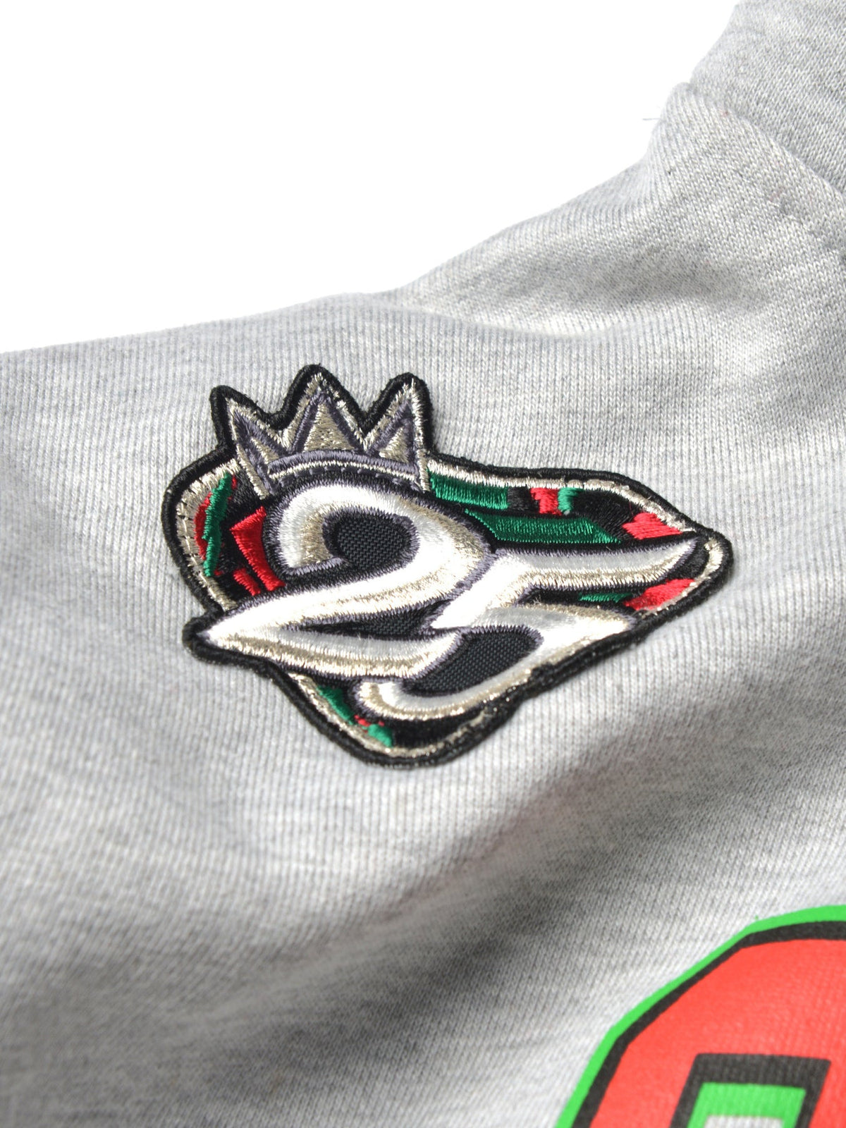 FTP Compton Community College Classic 91 Hoodie MDH. Grey Compton College Classic Hoodie detail image
