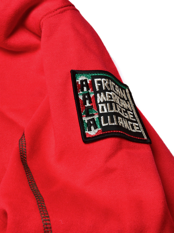FTP Tuskegee University 92 Frankenstein Stitched Hoodie Red / Kelly Green Frankenstein Hoodie detail image