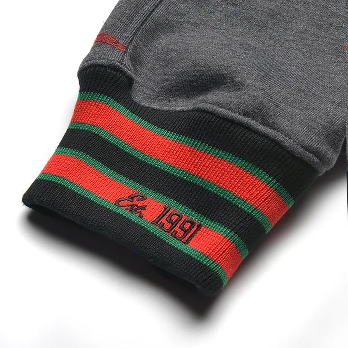 FTP Original 92 Frankenstein Stitched Sweatpants Charcoal Grey/Red Central State University Frankenstein Sweatpants detail image