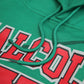 30th Anniversary FTP Malcolm X Frankenstein Stitched Hoodie KellyGreen / Black Malcolm X College Frankenstein Hoodie detail image