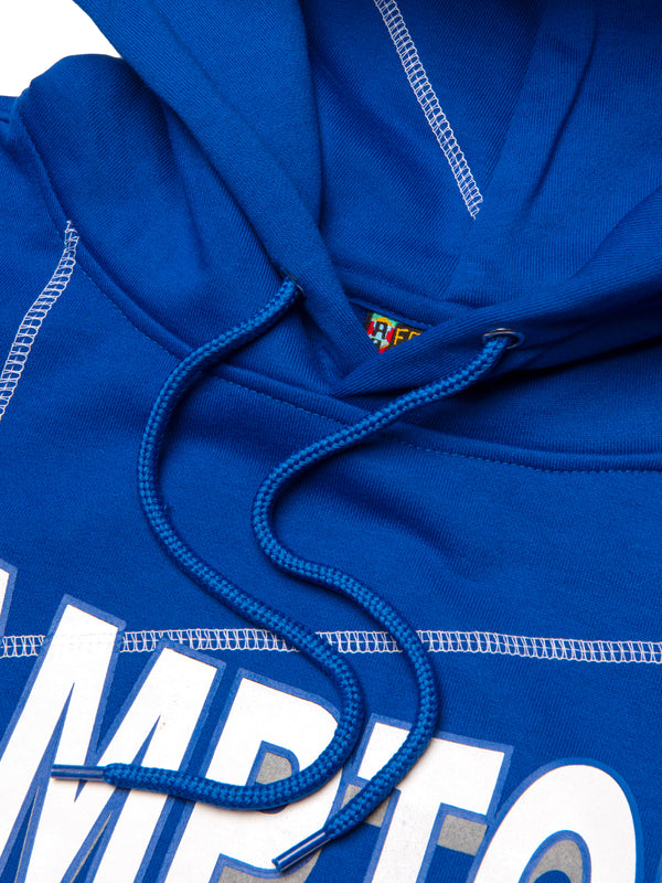 Hampton U. Fresh 93 Frankenstein Hoodie Royal/White Hampton University Frankenstein Hoodie detail image