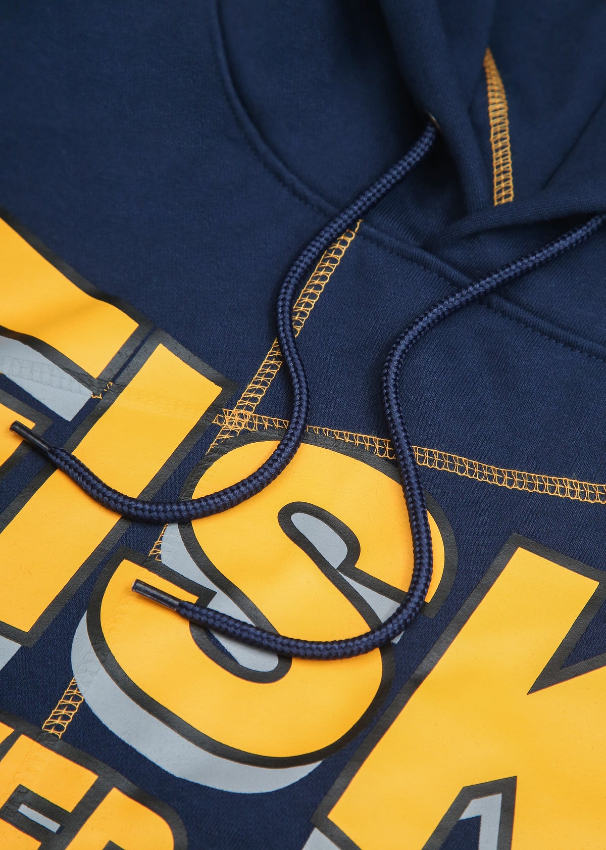 FISK 93 Frankenstein Hoodie Navy/Gold Fisk University Frankenstein Hoodie detail image
