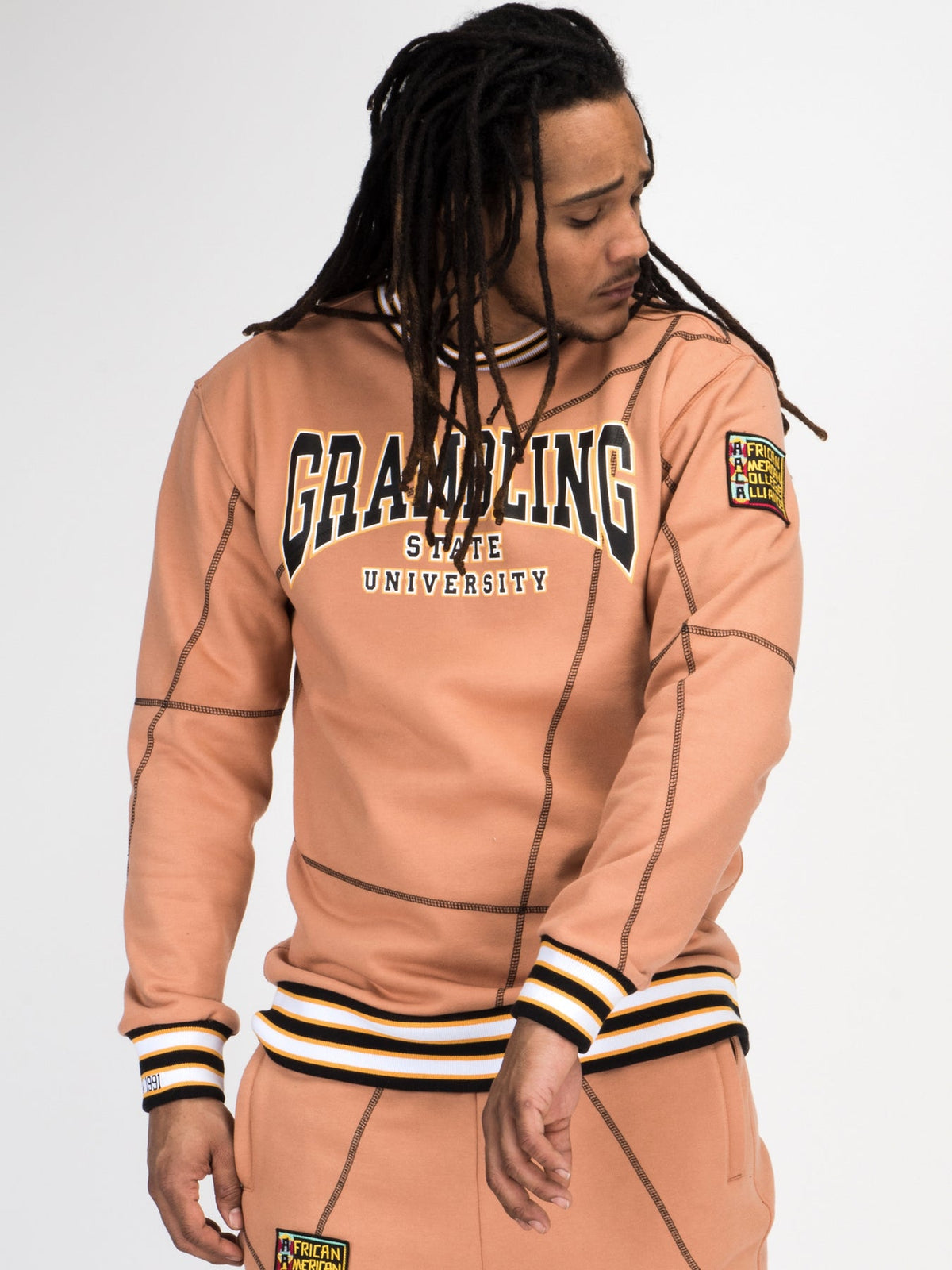 Grambling State University Classic '92 Crewneck Butter Rum/Black Frankenstein Crewneck detail image