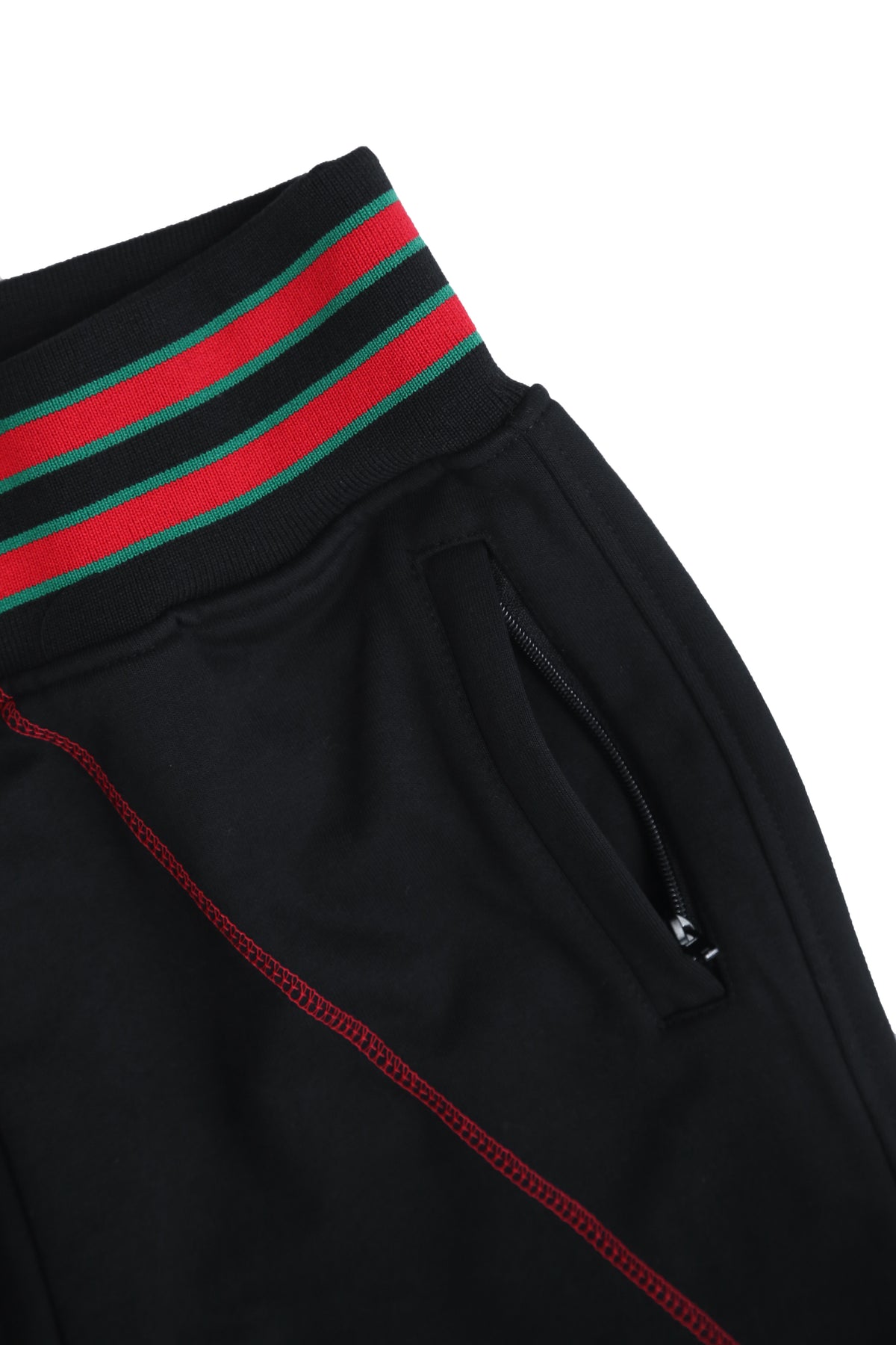 FTP Original 92 Frankenstein Stitched Sweatpants Black / Red Malcolm X College Frankenstein Sweatpants detail image
