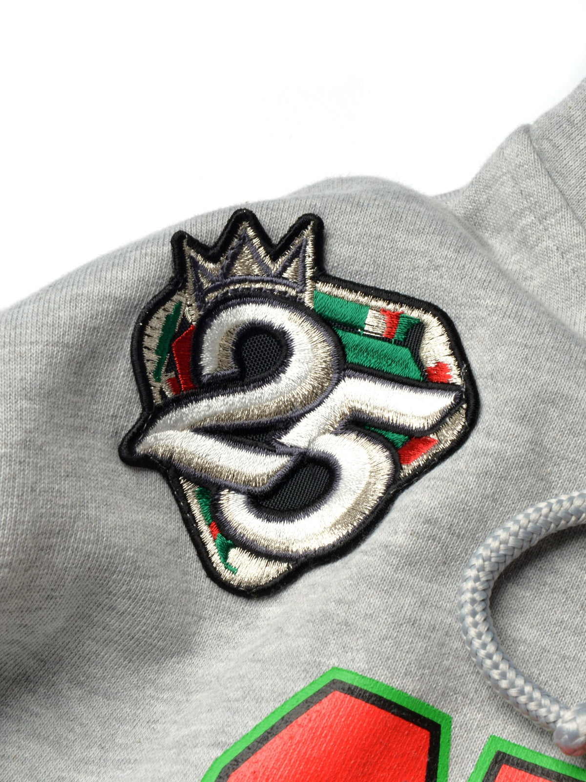 FTP Central State University Original 92 Frankenstein Stitched Hoodie MDH. Grey / Red Frankenstein Hoodie detail image