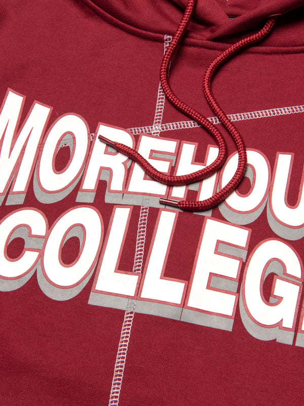 Morehouse College 93 Frankenstein Hoodie Maroon/White Frankenstein Hoodie detail image