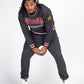 Clark Atlanta University Original '92 "Frankenstein" Crewneck Charcoal Grey/Red Frankenstein Crewneck detail image