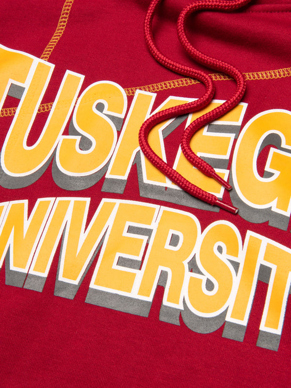 Tuskegee University 93 Frankenstein Hoodie Red/Gold Frankenstein Hoodie detail image