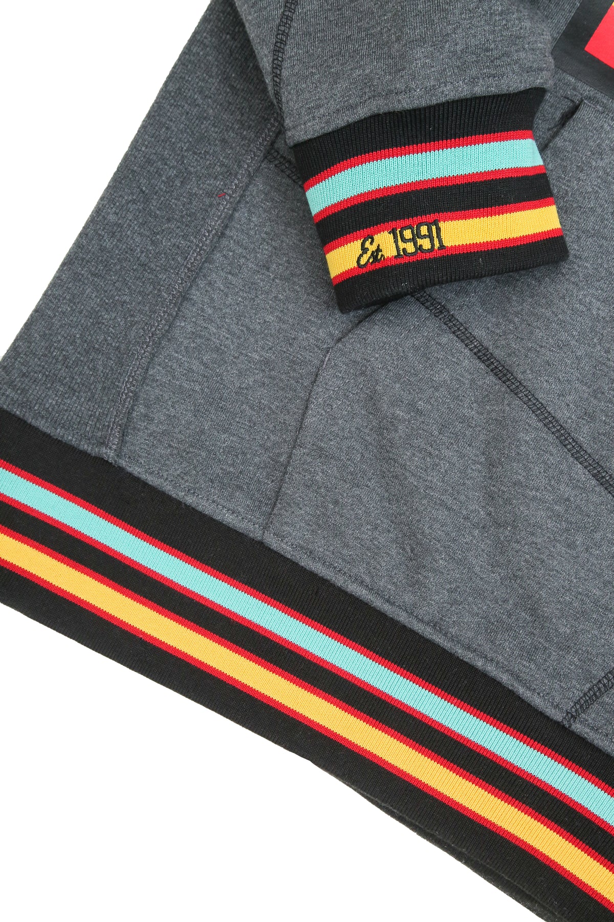 30th Anniversary AACA Frankenstein Stitched Hoodie Charcoal/Black Frankenstein Hoodie detail image