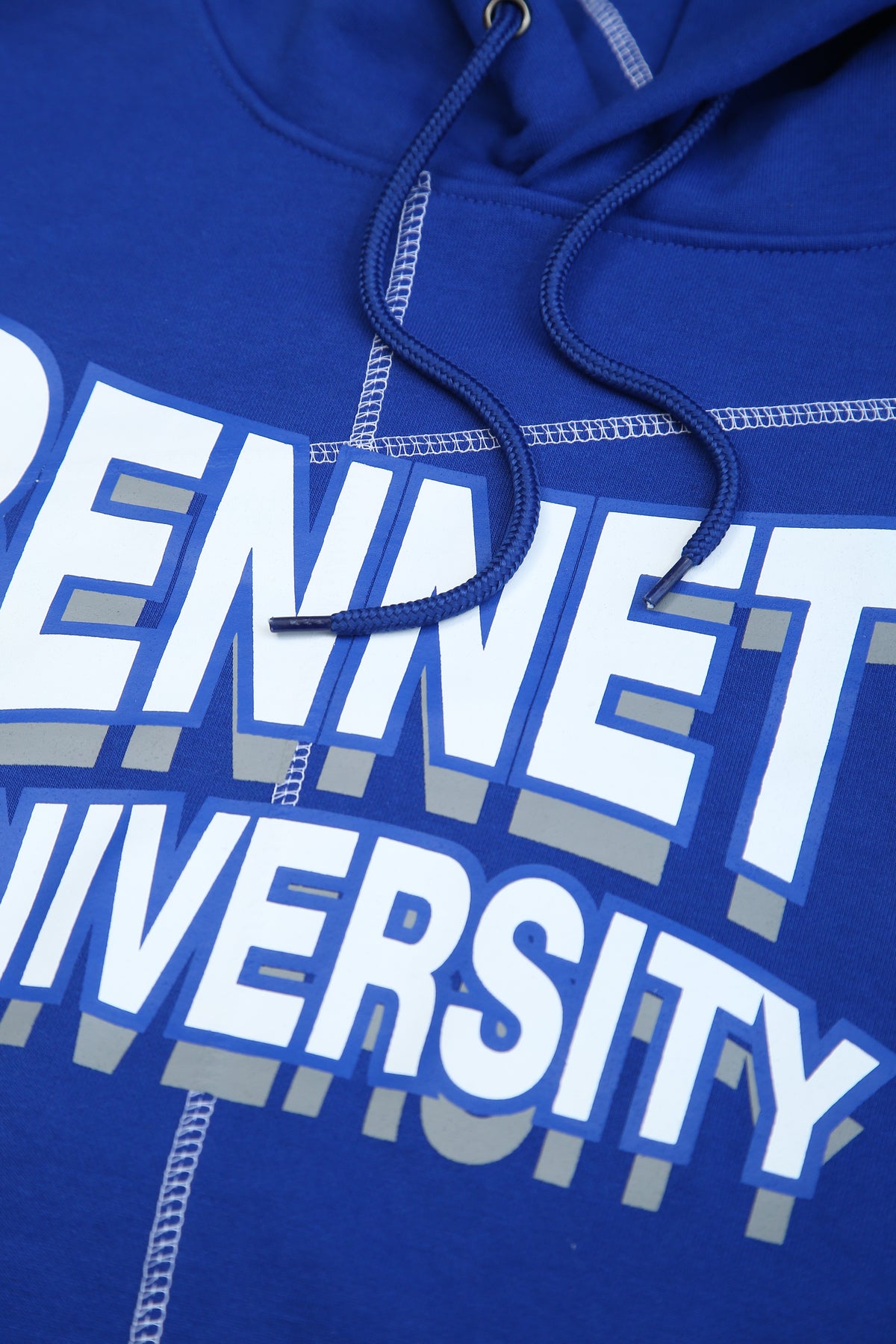 Bennett University 93 Frankenstein Hoodie Royal Blue/White Bennett College Frankenstein Hoodie detail image
