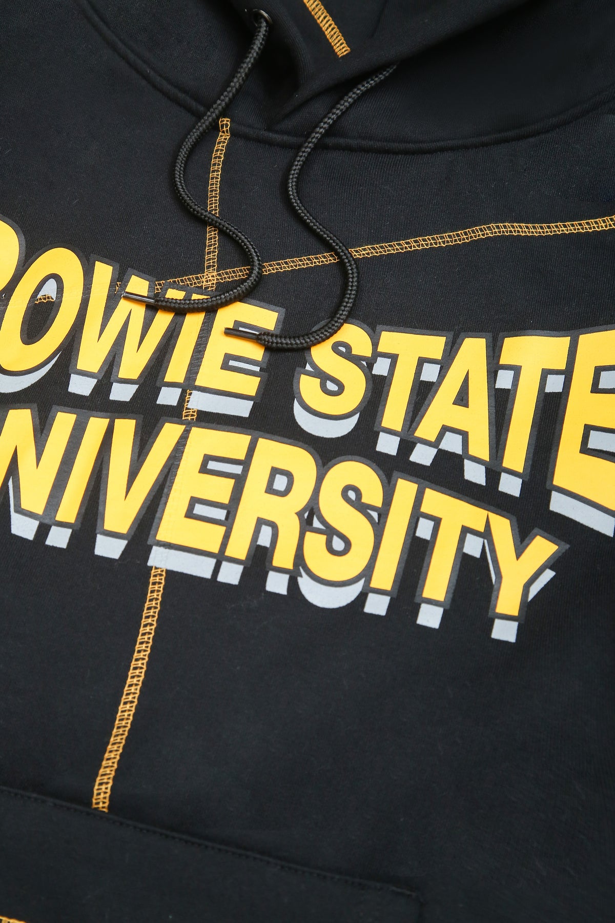 Bowie State University 93 Frankenstein Hoodie Black/Gold Frankenstein Hoodie detail image