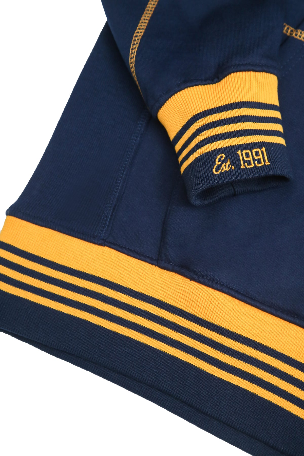 FISK 93 Frankenstein Hoodie Navy/Gold Fisk University Frankenstein Hoodie detail image
