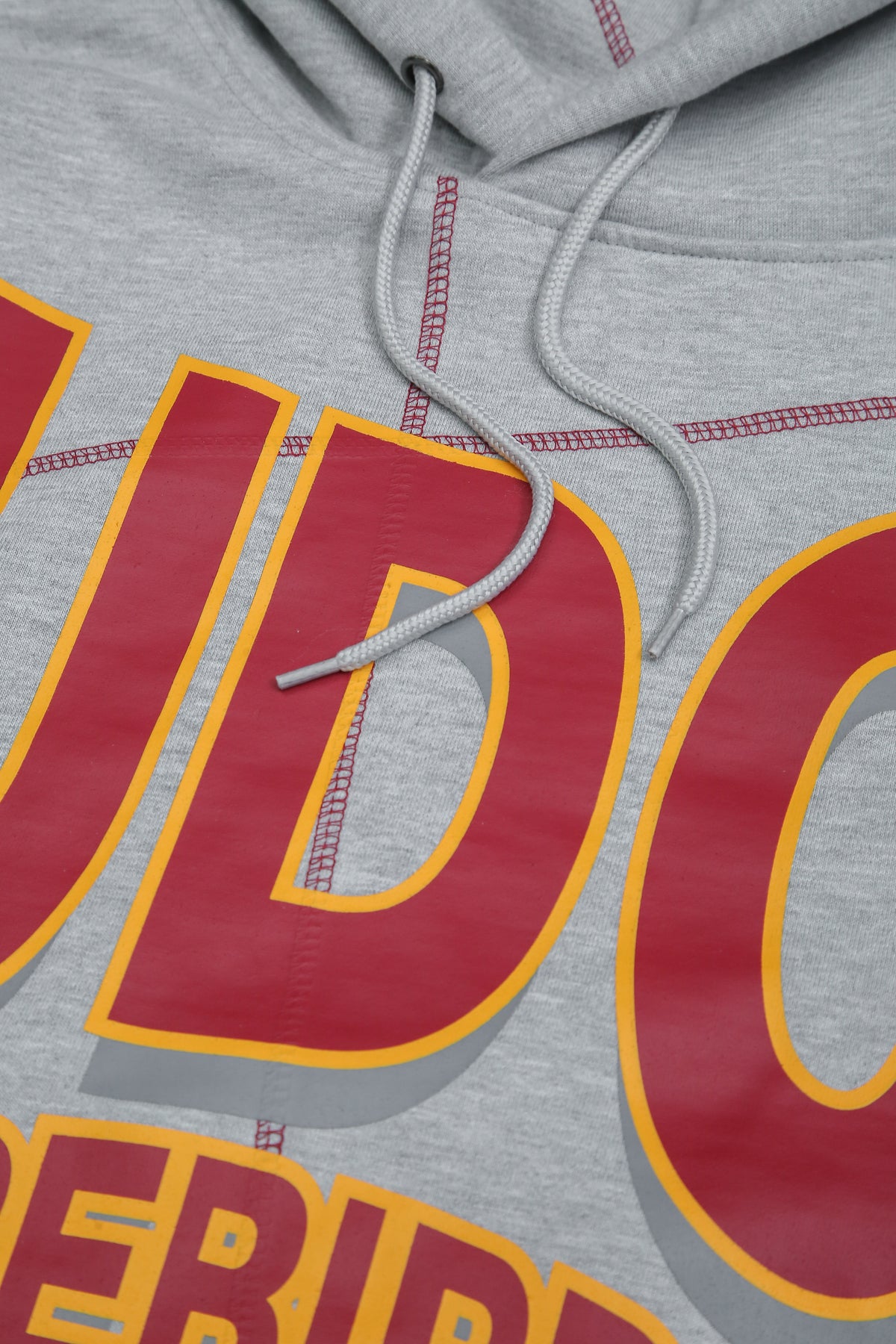 UDC Firebirds 93 Frankenstein Hoodie MDH.Grey / Red / Gold University of the District of Columbia Frankenstein Hoodie detail image
