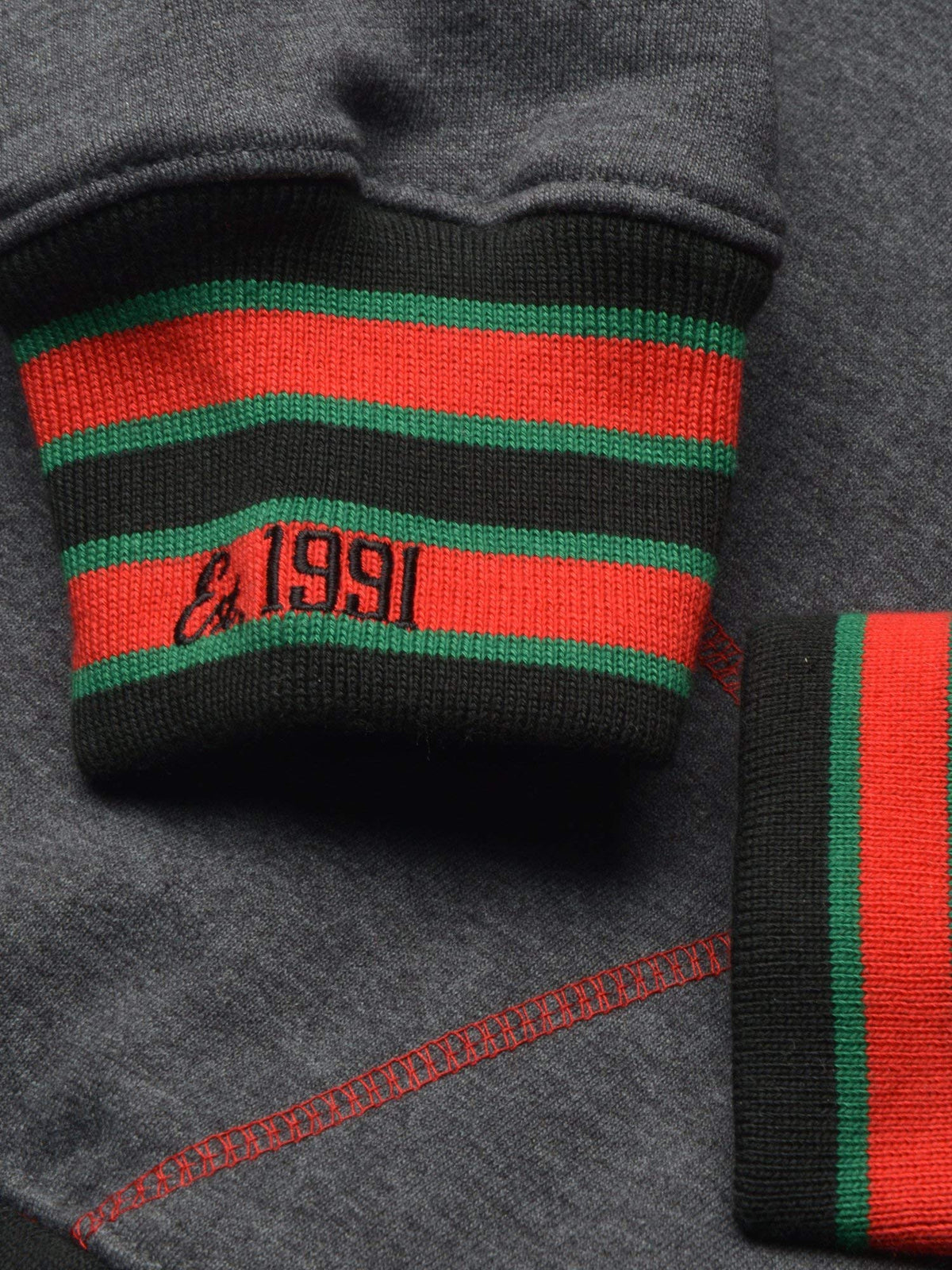 FTP Central State University 92 Frankenstein Stitched Hoodie Charcoal Grey/Red Frankenstein Hoodie detail image