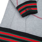30th Anniversary FTP Malcolm X Frankenstein Stitched Hoodie MDH.Grey / Red Malcolm X College Frankenstein Hoodie detail image