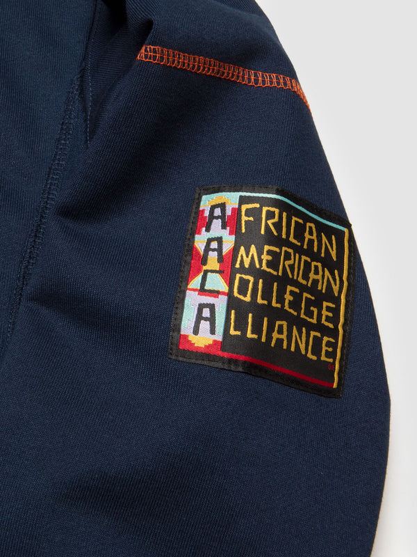 Morgan State 93 Frankenstein Hoodie Navy/Orange Morgan State University Frankenstein Hoodie detail image