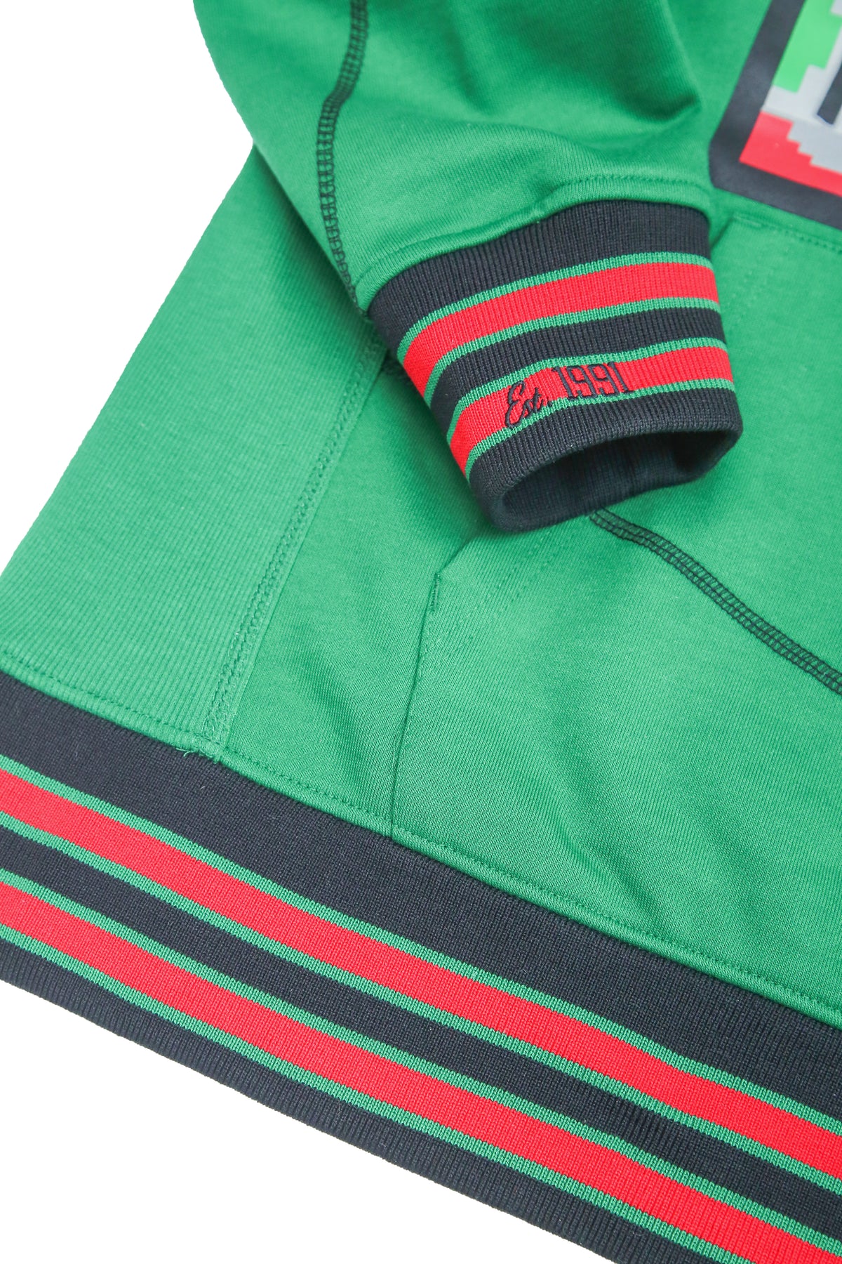 30th Anniversary FTP AACA Frankenstein Stitched Hoodie Kelly Green/Black Frankenstein Hoodie detail image