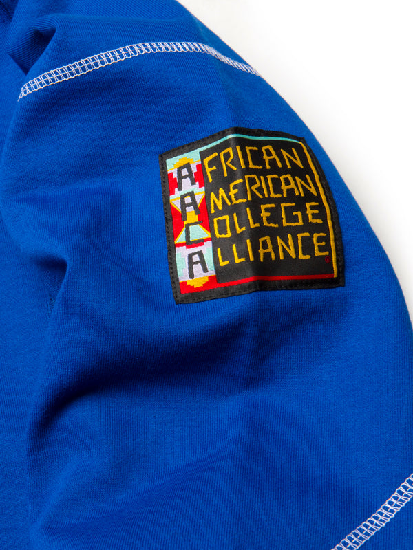 Hampton U. Fresh 93 Frankenstein Hoodie Royal/White Hampton University Frankenstein Hoodie detail image