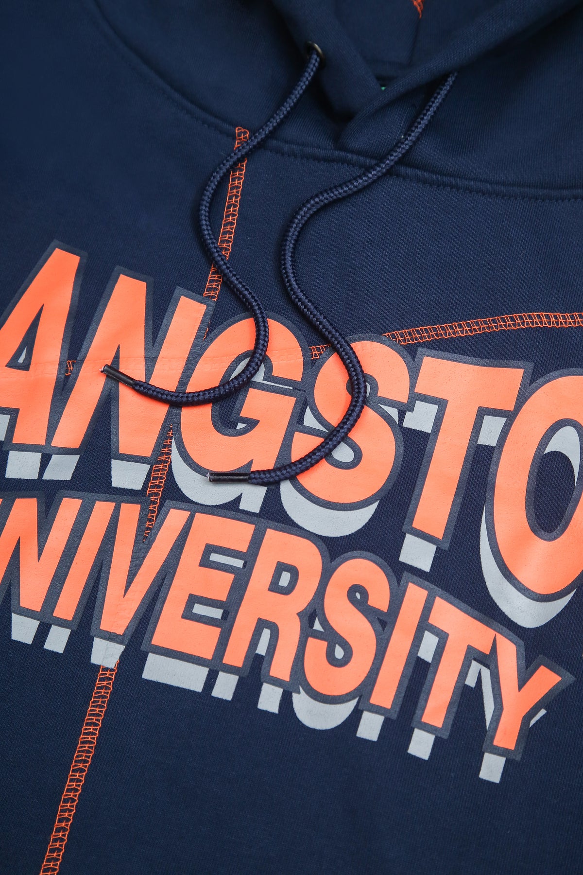 Langston 93 Frankenstein Hoodie Navy/Orange Frankenstein Hoodie detail image