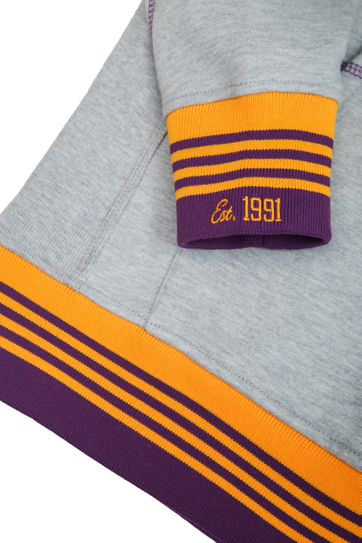 Miles University 93 Frankenstein Hoodie MDH.Grey / Purple / Gold Miles College Frankenstein Hoodie detail image