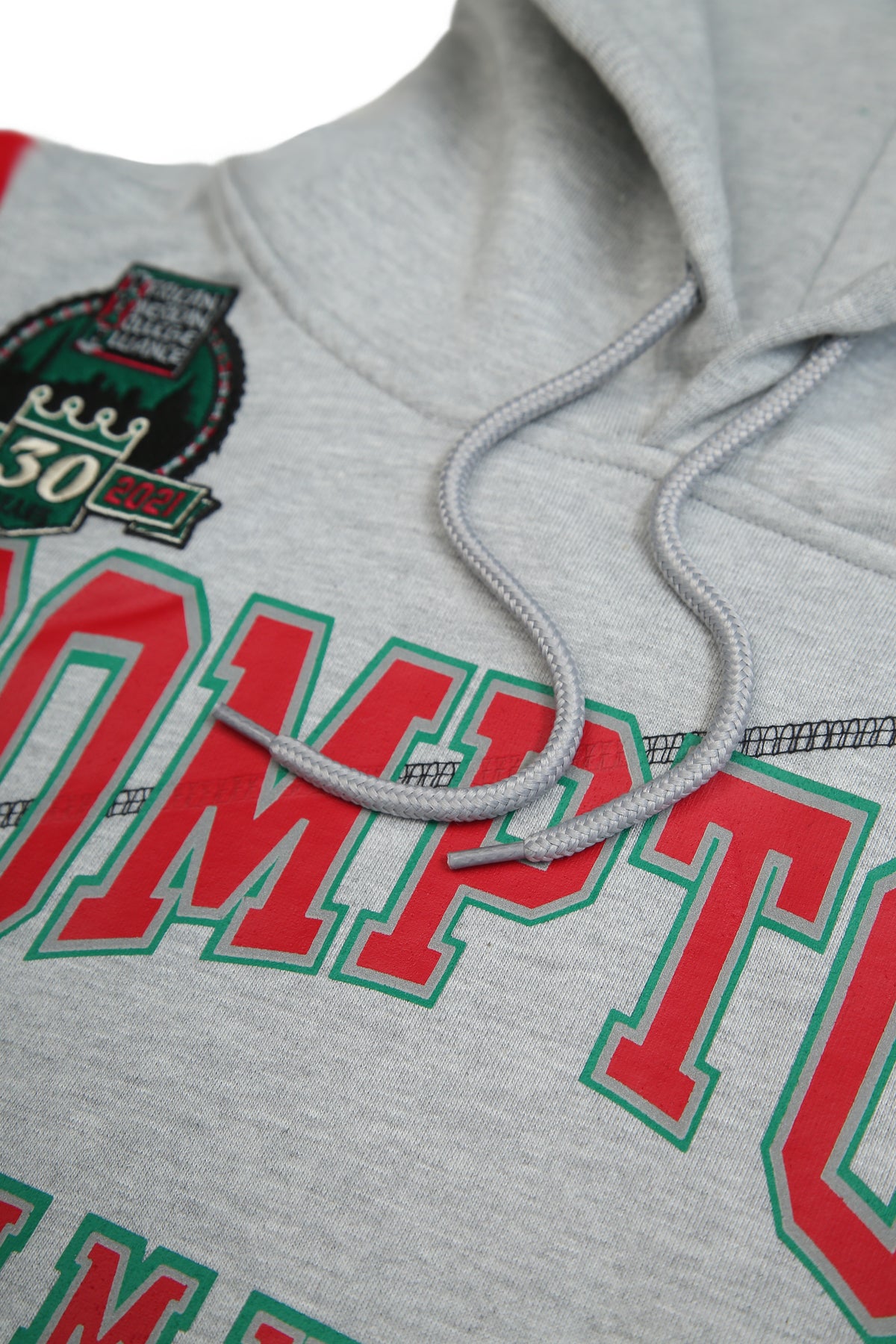30th Anniversary FTP Compton Community College Frankenstein Stitched Hoodie MDH.Grey / Black Compton College Frankenstein Hoodie detail image