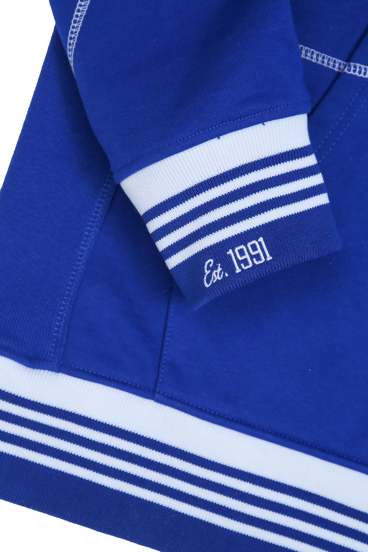 Bennett University 93 Frankenstein Hoodie Royal Blue/White Bennett College Frankenstein Hoodie detail image