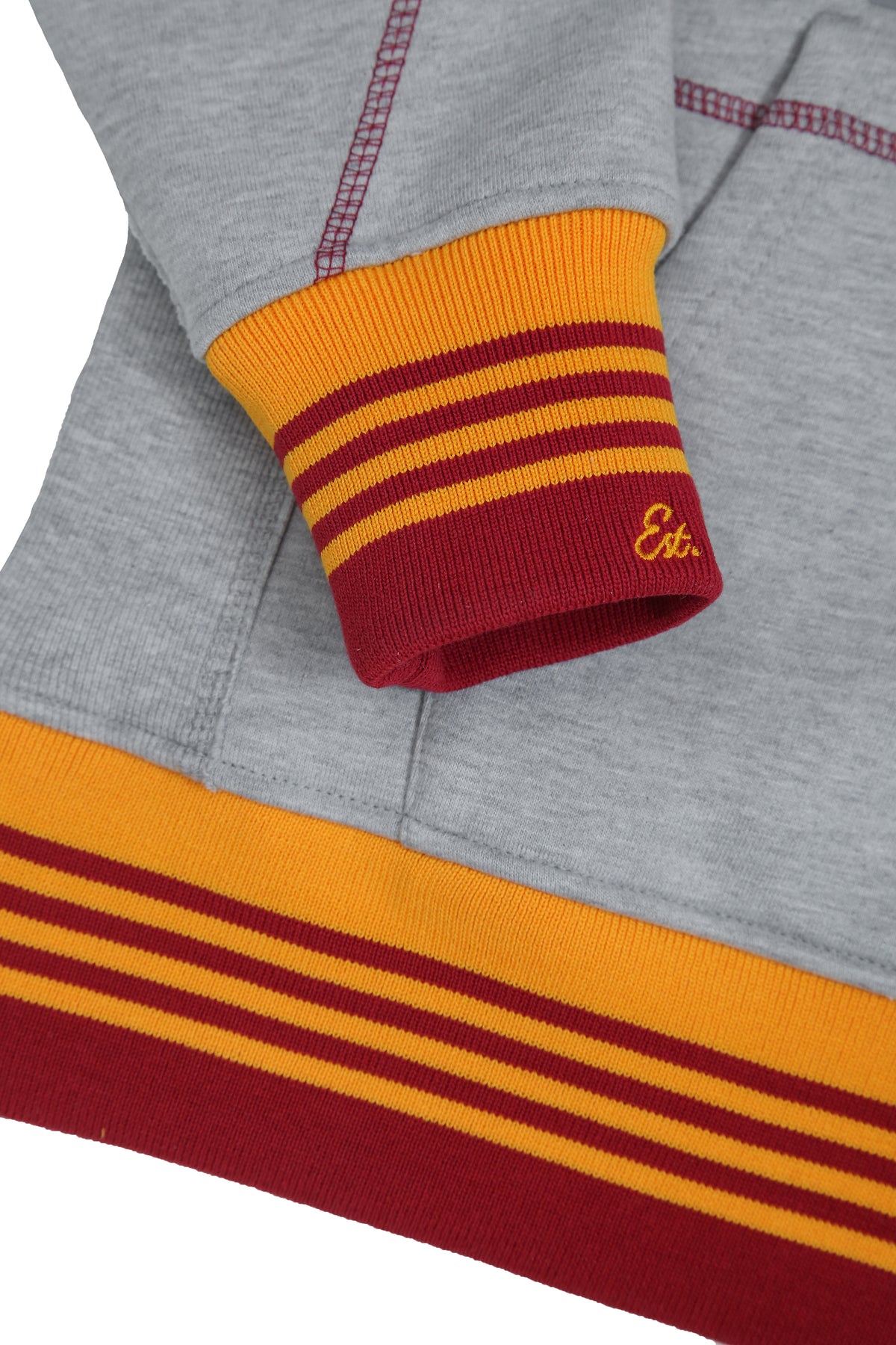 UDC Firebirds 93 Frankenstein Hoodie MDH.Grey / Red / Gold University of the District of Columbia Frankenstein Hoodie detail image