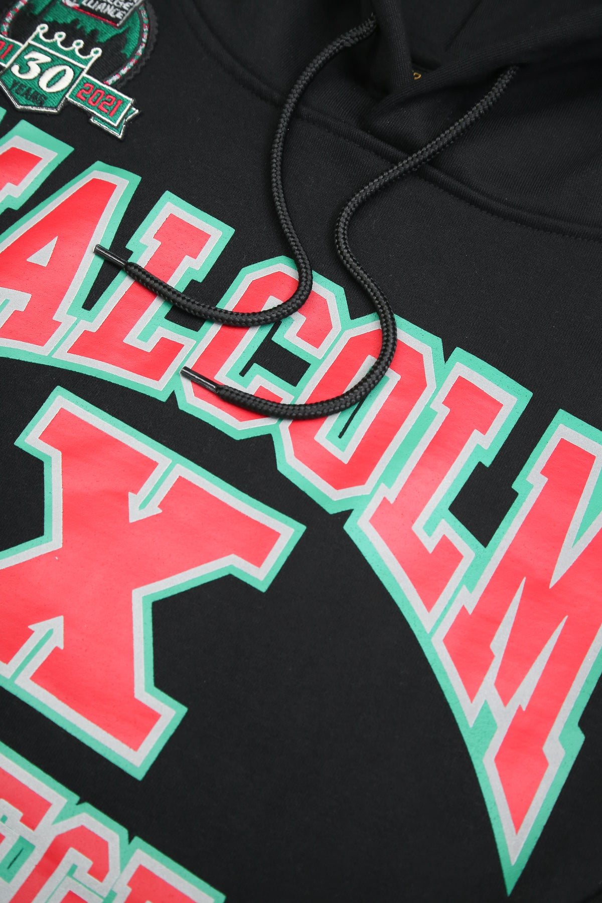 30th Anniversary FTP Malcolm X College Hoodie All Black Classic Hoodie detail image