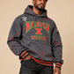 FTP Malcolm X College Frankenstein 92 Stitch Hoodie Charcoal Grey/ Red