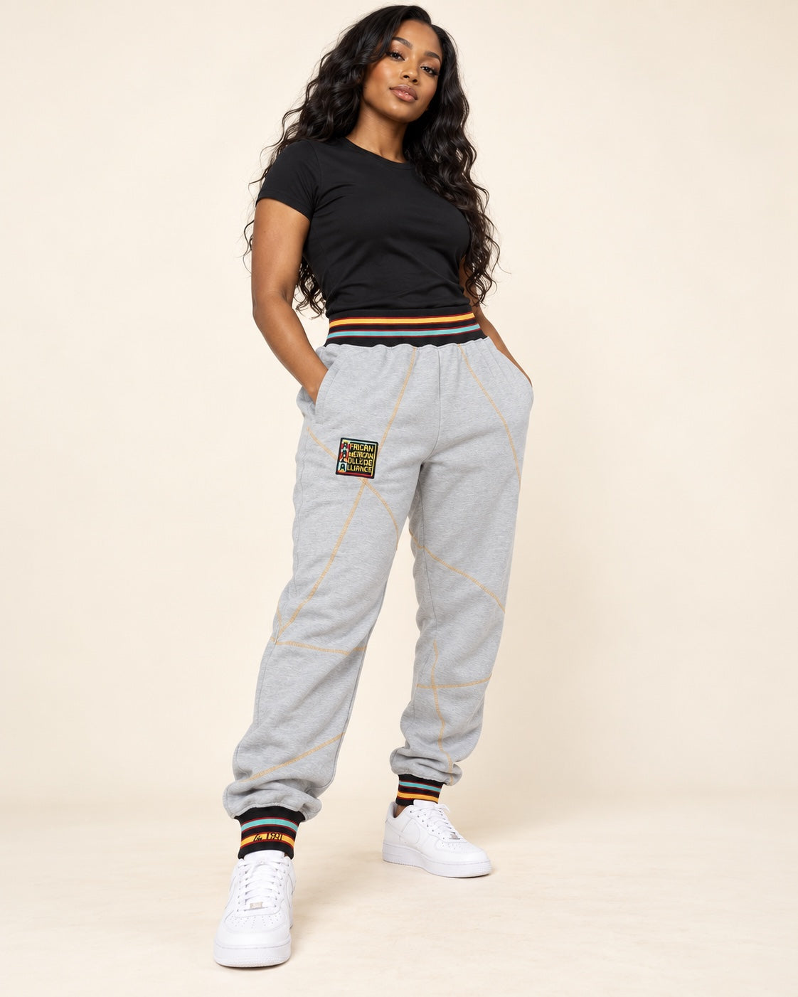 AACA Original 92 Frankenstein Stitched Sweatpants MDH.Grey / Gold