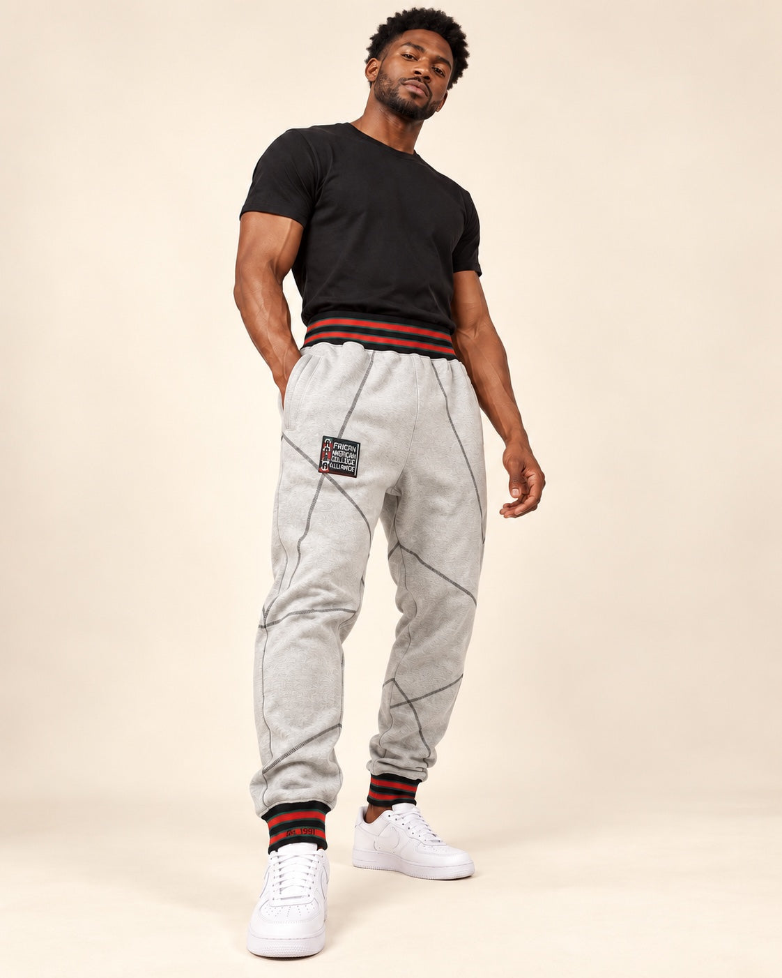 FTP Original 92 Frankenstein Stitched Sweatpants MDH.Grey / Black