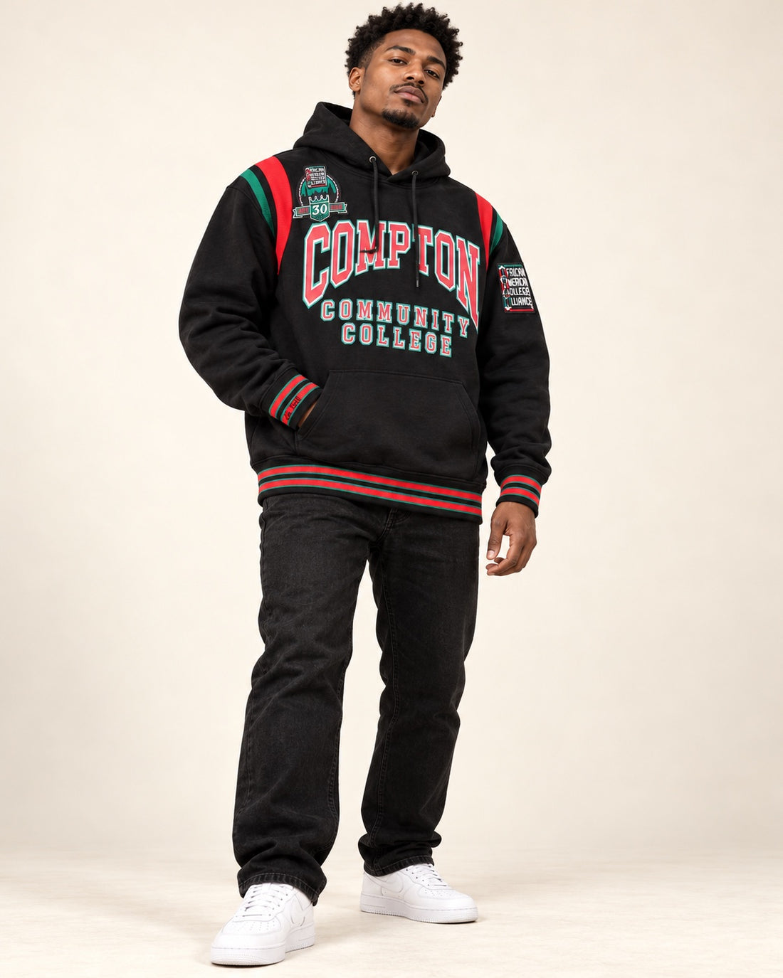 30th Anniversary FTP Compton Community College Hoodie All Black