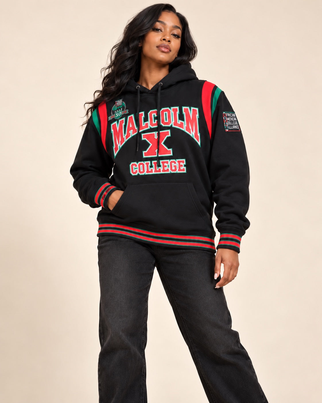 30th Anniversary FTP Malcolm X College Hoodie All Black