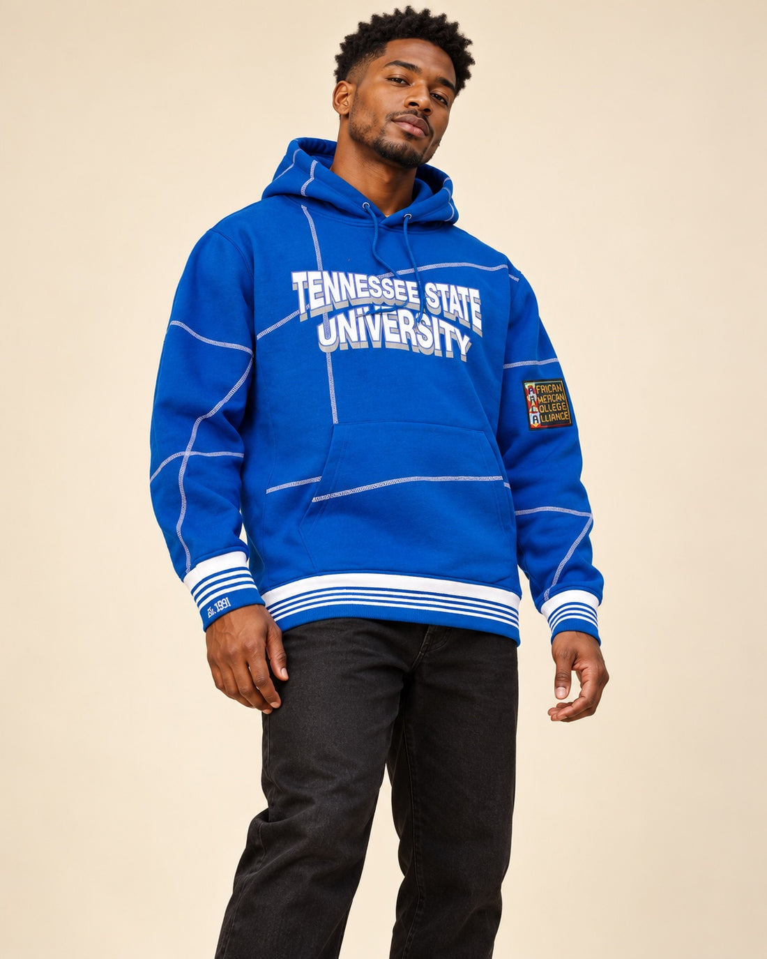 Tennessee State University Fresh 93  Frankenstein Hoodie Royal/White