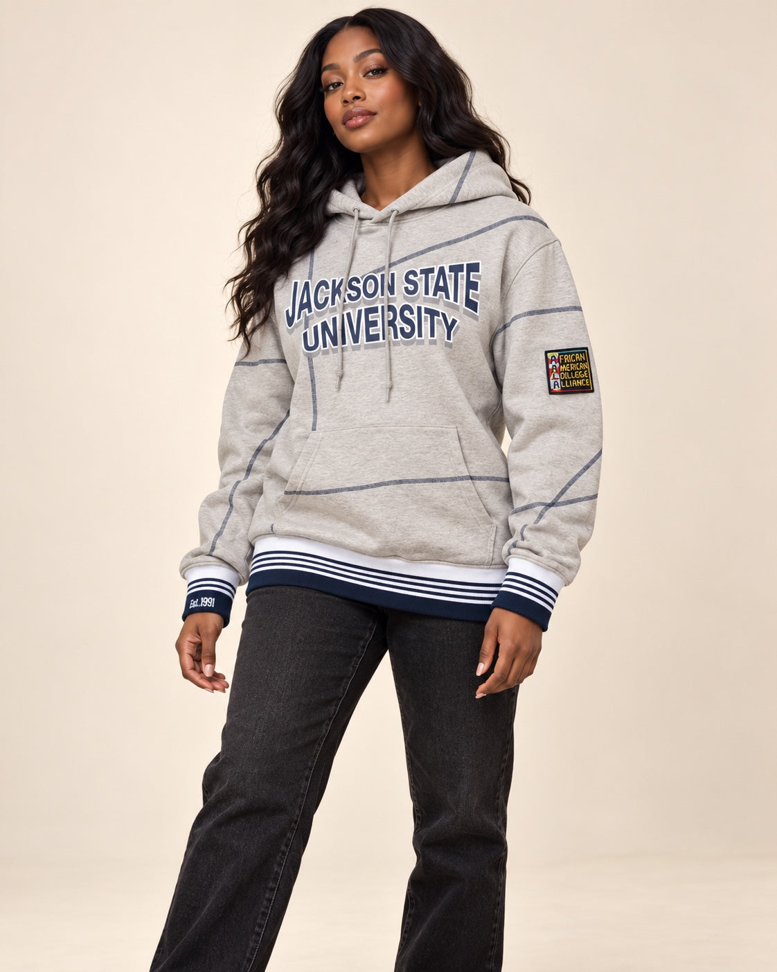 Jackson State 93  Frankenstein Hoodie MDH.Grey / Navy