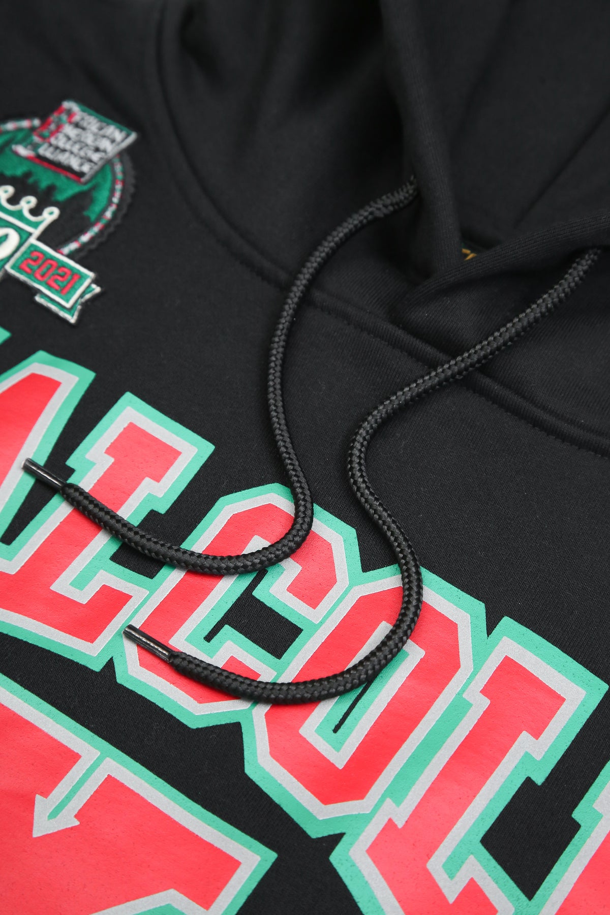 30th Anniversary FTP Malcolm X College Hoodie All Black Classic Hoodie detail image